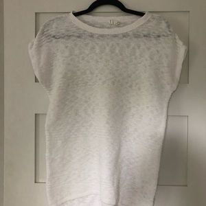 white summer sweater from Anthropologie